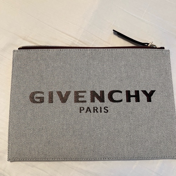 NWT & box!  Givenchy canvas & leather pouch - Picture 5 of 7